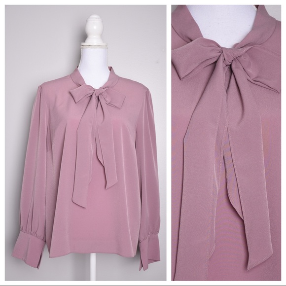 Alex Marie Tops - Alex Marie Long sleeve Bow Neck Long Sleeve Blouse